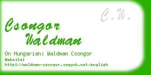 csongor waldman business card